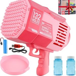  132 Holes Bazooka Bubble Gun-The Perfect Toy for Kids Above 3 Years, Experience